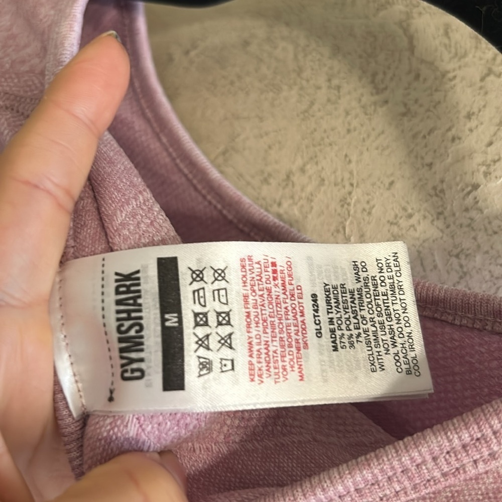 Gymshark Flex Sports Long Sleeve Crop Top - Light Purple Marl - Picture 4 of 4